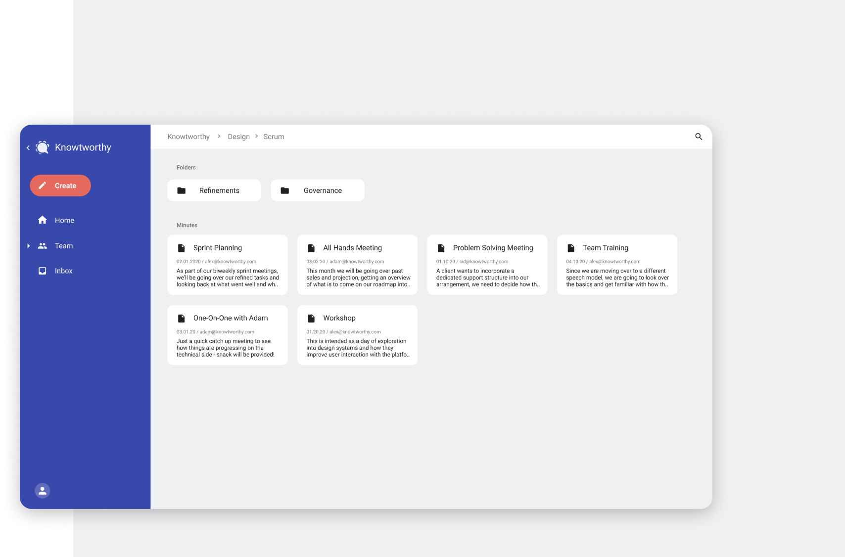 Knowtworthy platform meetings organization