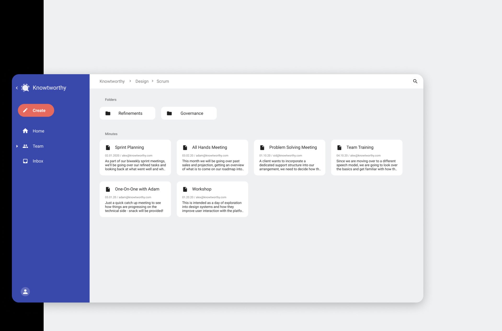 Knowtworthy platform meetings organization